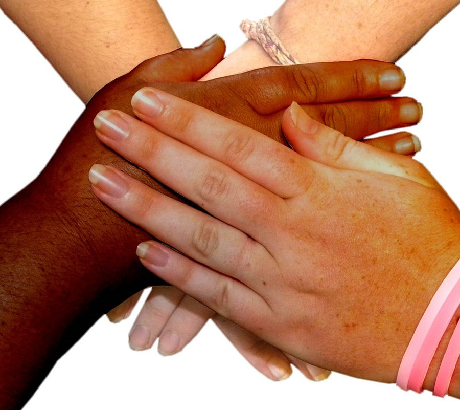 picture of overlapping hands